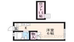 レオパレス西陣Ａ間取り図面