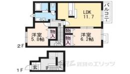 パティオ・アンソレイエＥ間取り図面