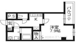 ｅ．ｚｅ．御所南２間取り図面