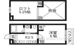 ロフティ北花山２間取り図面
