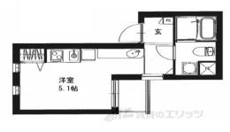 ＤＥＴＯＭ－１烏丸鞍馬口２間取り図面