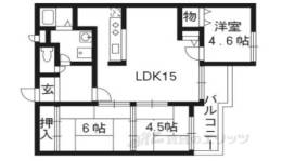 ルシェルＪＲ向日町402号室間取り図面