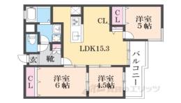 ルシエルＪＲ向日町間取り図面