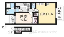 LAND PARK 横大路Ａ棟間取り図面