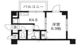 ライオンズマンション五条大宮第２間取り図面