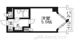 ライオンズマンション京都三条第二間取り図面
