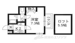 アブティール桂西口間取り図面