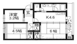 小栗栖北団地12棟間取り図面