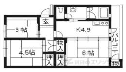 醍醐石田団地24棟間取り図面
