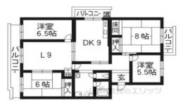 洛西竹の里団地４号棟間取り図面