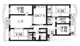 洛西竹の里団地６号棟間取り図面