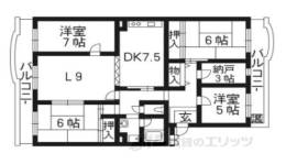 洛西竹の里団地１０号棟間取り図面