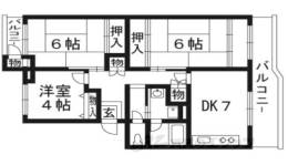 洛西新林北団地１７号棟間取り図面