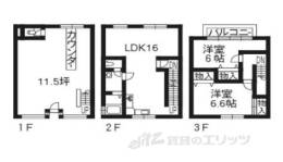 西ノ京塚本町2-5店舗付貸家間取り図面