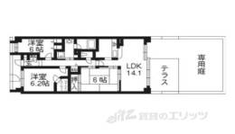 藤和ライブタウン山科間取り図面