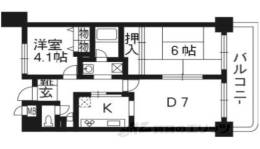 ライオンズマンション一条智恵光院間取り図面