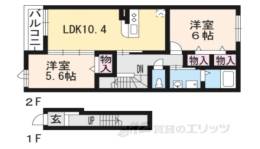 Ｃａｓａ・ｐｌａｃｉｄｏ　１間取り図面