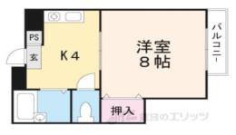 コーポ牧　２間取り図面