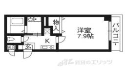 富小路四条マンション間取り図面