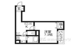 富小路四条マンション間取り図面