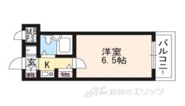 グランデール山科２０６号室間取り図面