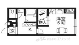 レオパレス一休寺道間取り図面