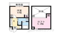 サンリッチ京都駅１間取り図面