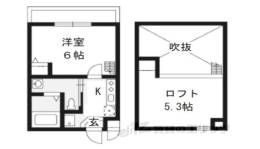 サンリッチ京都駅１間取り図面