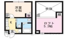 サンリッチ京都駅２間取り図面