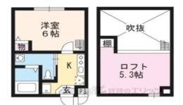 サンリッチ京都駅２間取り図面