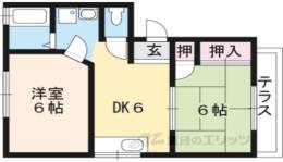 交久瀬ハイツＡ間取り図面