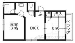 交久瀬ハイツＢ間取り図面