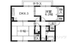 プランドール南楠葉　Ｂ棟間取り図面