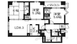 フォルム長岡天神202号室間取り図面