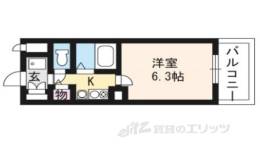 エステムコート御所南２間取り図面