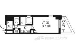 エステムコート御所南２間取り図面