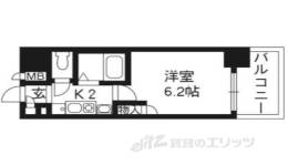 エステムコート御所南２間取り図面