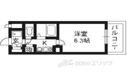 エステムコート御所南２間取り図面