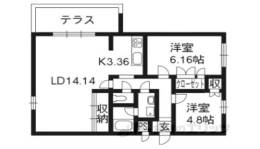 スクエア美濃山Ａ間取り図面