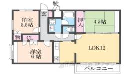 スクエア美濃山Ａ間取り図面