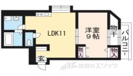 スカイコート大津中央２間取り図面