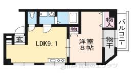 スカイコート大津中央２間取り図面