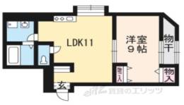スカイコート大津中央２間取り図面