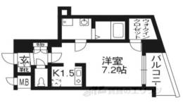 ﾗｲｼﾞﾝｸﾞｺｰﾄ京都西院ﾌﾛﾝﾃｨｱ２間取り図面