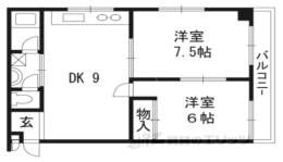 蒼ｔｅｒｒａｃｅ桃山城３間取り図面