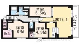 Ｇｒａｎｄ　Ｅ’ｔｅｒｎａ京大正門前間取り図面