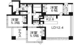 シンフォニー嵯峨嵐山間取り図面