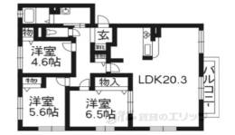 エクセラン膳所Ｂ棟間取り図面