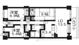 ラクト山科メゾンウエストＢ棟間取り図面