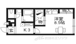 レオパレス五ヶ庄２間取り図面